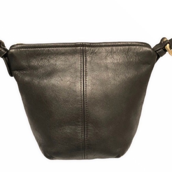 Coach vintage black leather mini duffle bucket bag - Picture 1 of 12